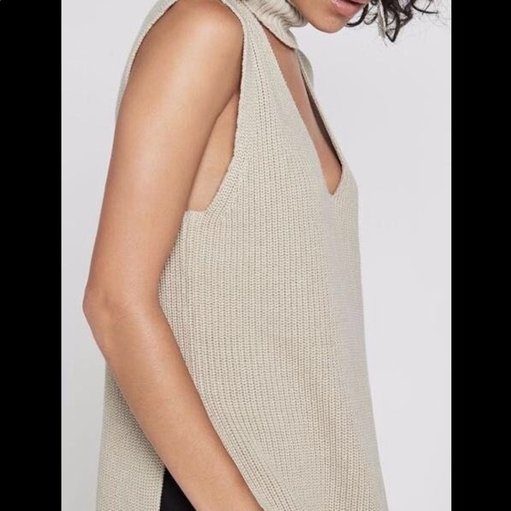 BCBG cutout sweatertank
